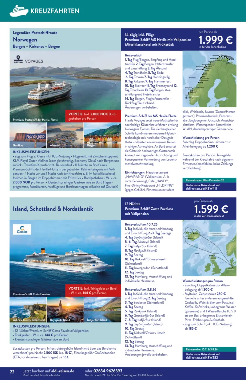 ALDI Reisen Prospekt vom 01.11.2025, Seite 22
