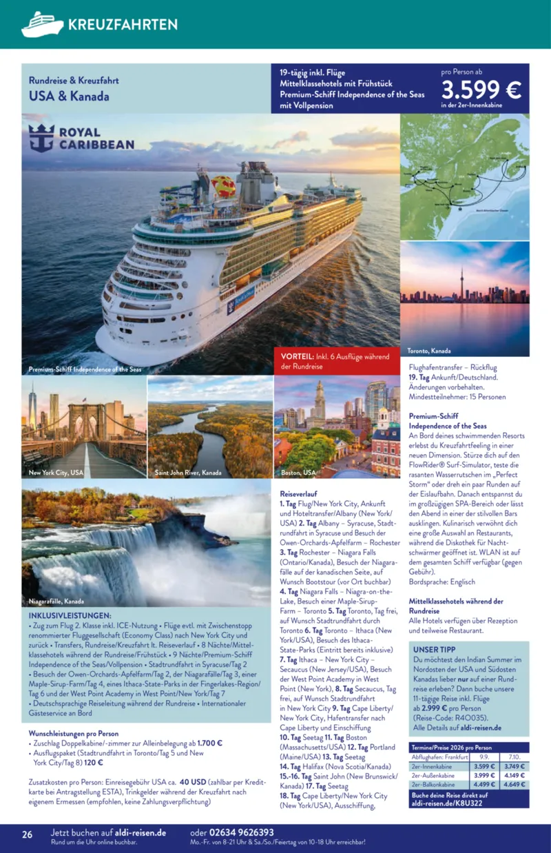 ALDI Reisen Prospekt vom 01.11.2025, Seite 26