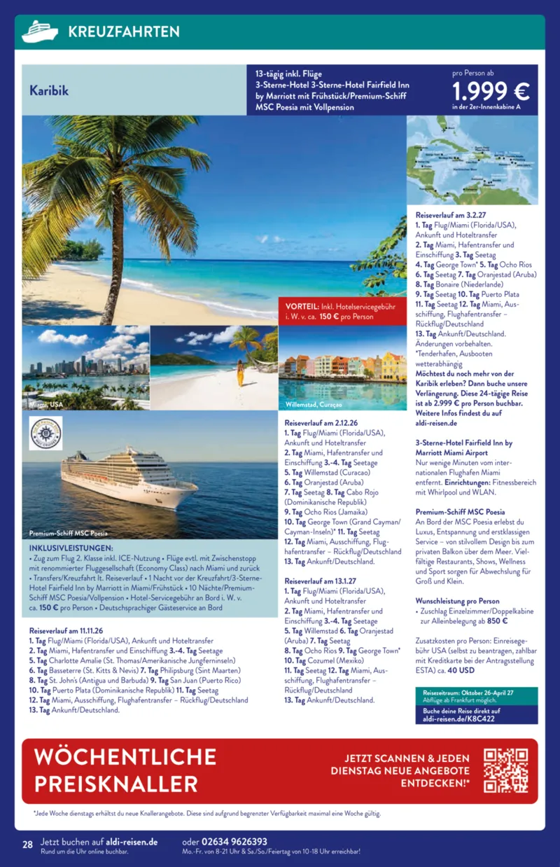 ALDI Reisen Prospekt vom 01.11.2025, Seite 28