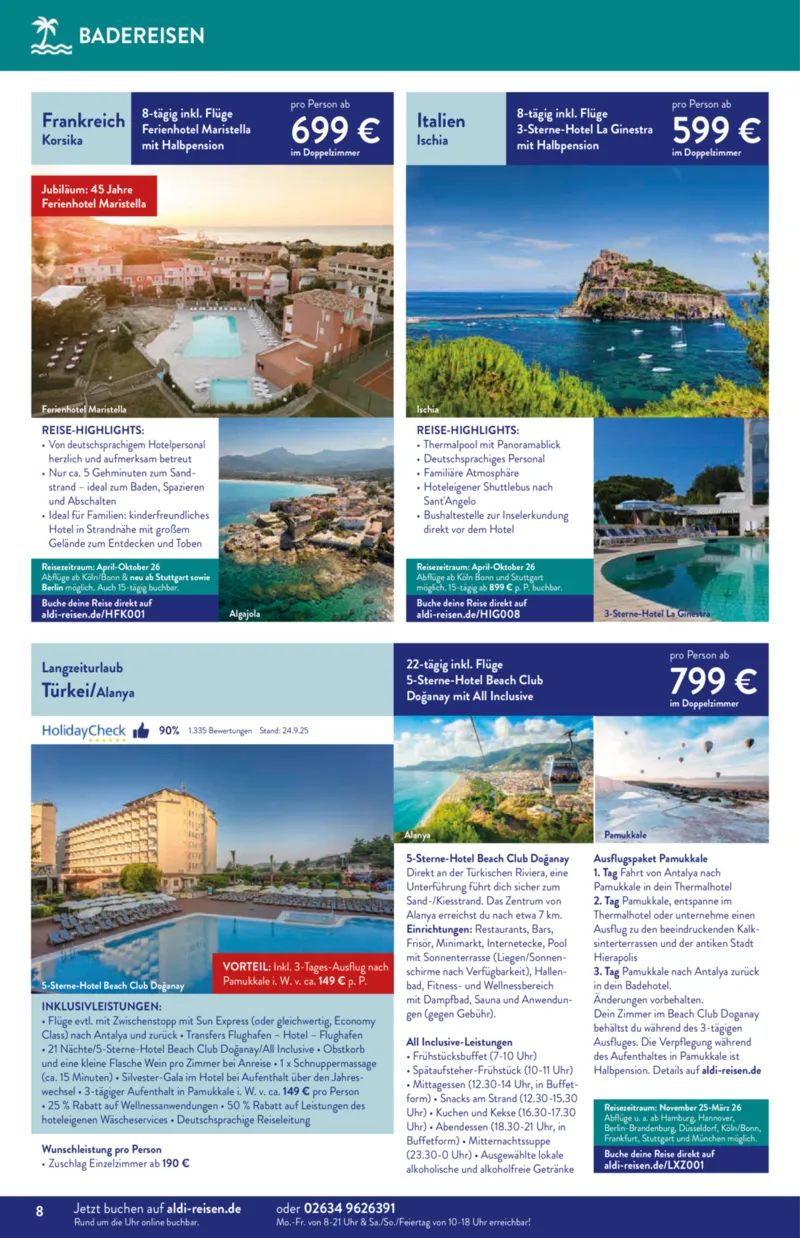 ALDI Reisen Prospekt vom 01.11.2025, Seite 8