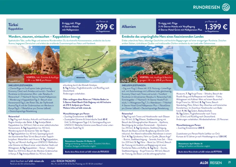 ALDI Reisen Prospekt vom 01.11.2025, Seite 21
