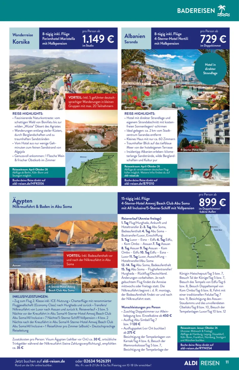 ALDI Reisen Prospekt vom 01.12.2025, Seite 11