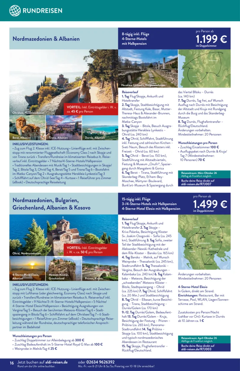 ALDI Reisen Prospekt vom 01.12.2025, Seite 16