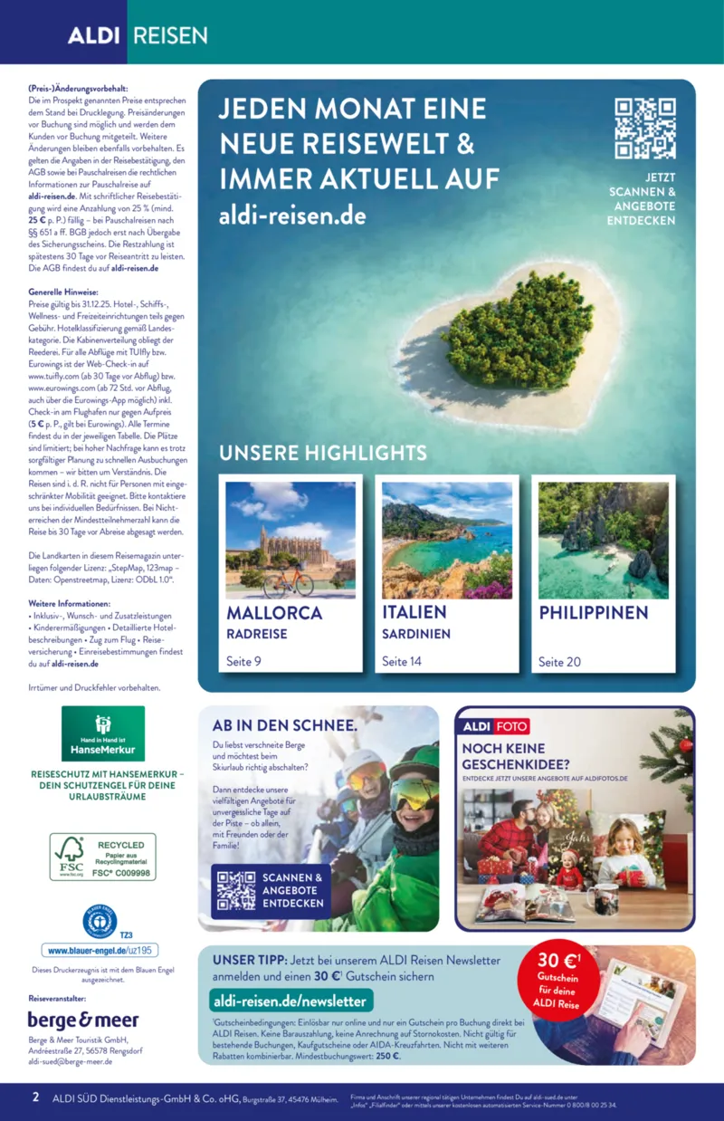 ALDI Reisen Prospekt vom 01.12.2025, Seite 2