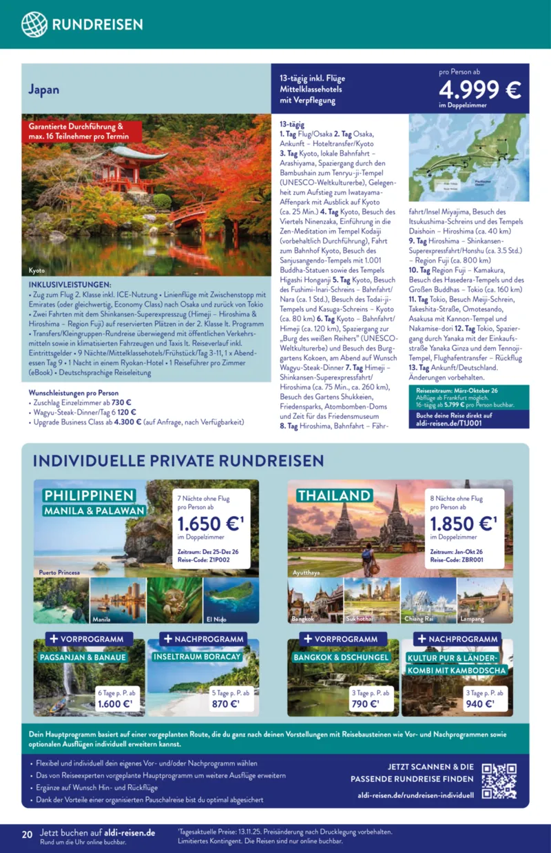 ALDI Reisen Prospekt vom 01.12.2025, Seite 20
