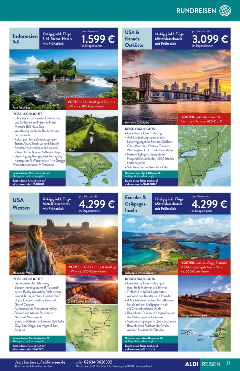 ALDI Reisen Prospekt vom 01.12.2025, Seite 21