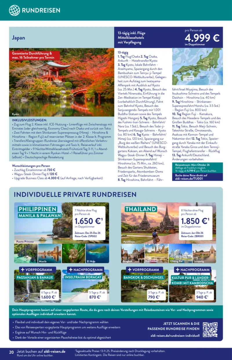 ALDI Reisen Prospekt vom 01.12.2025, Seite 20
