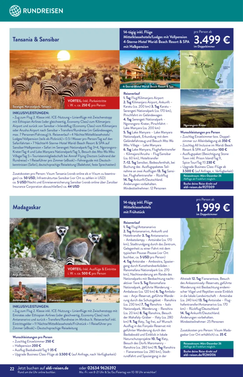 ALDI Reisen Prospekt vom 01.12.2025, Seite 22