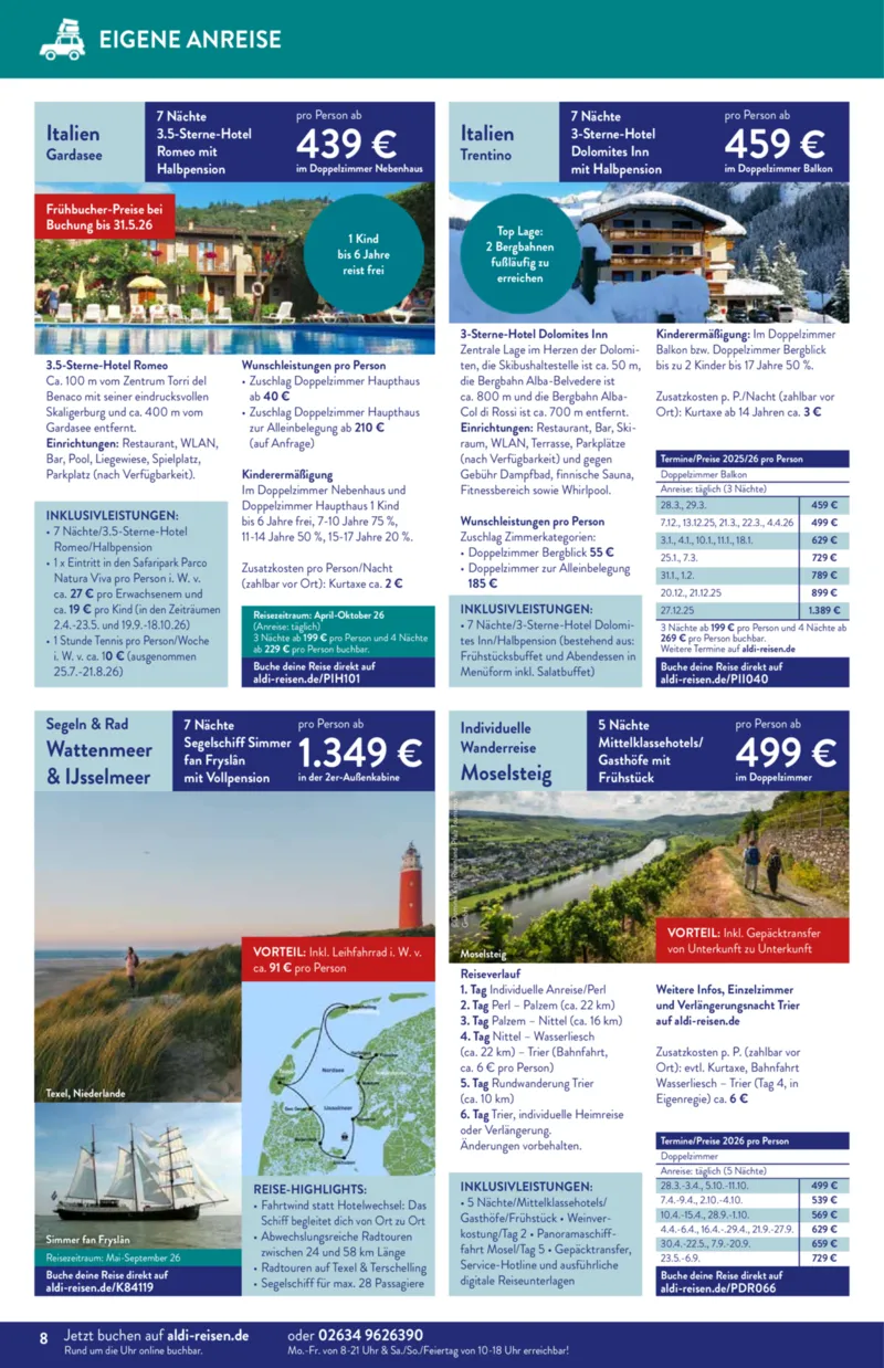 ALDI Reisen Prospekt vom 01.12.2025, Seite 8