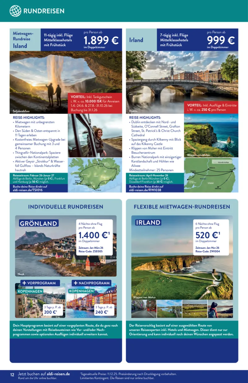 ALDI Reisen Prospekt vom 01.01.2026, Seite 12