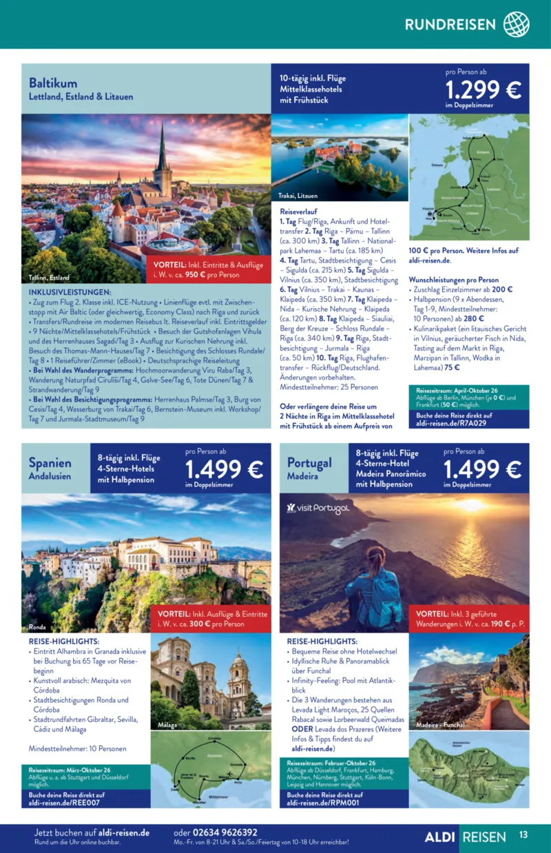 ALDI Reisen Prospekt vom 01.01.2026, Seite 13
