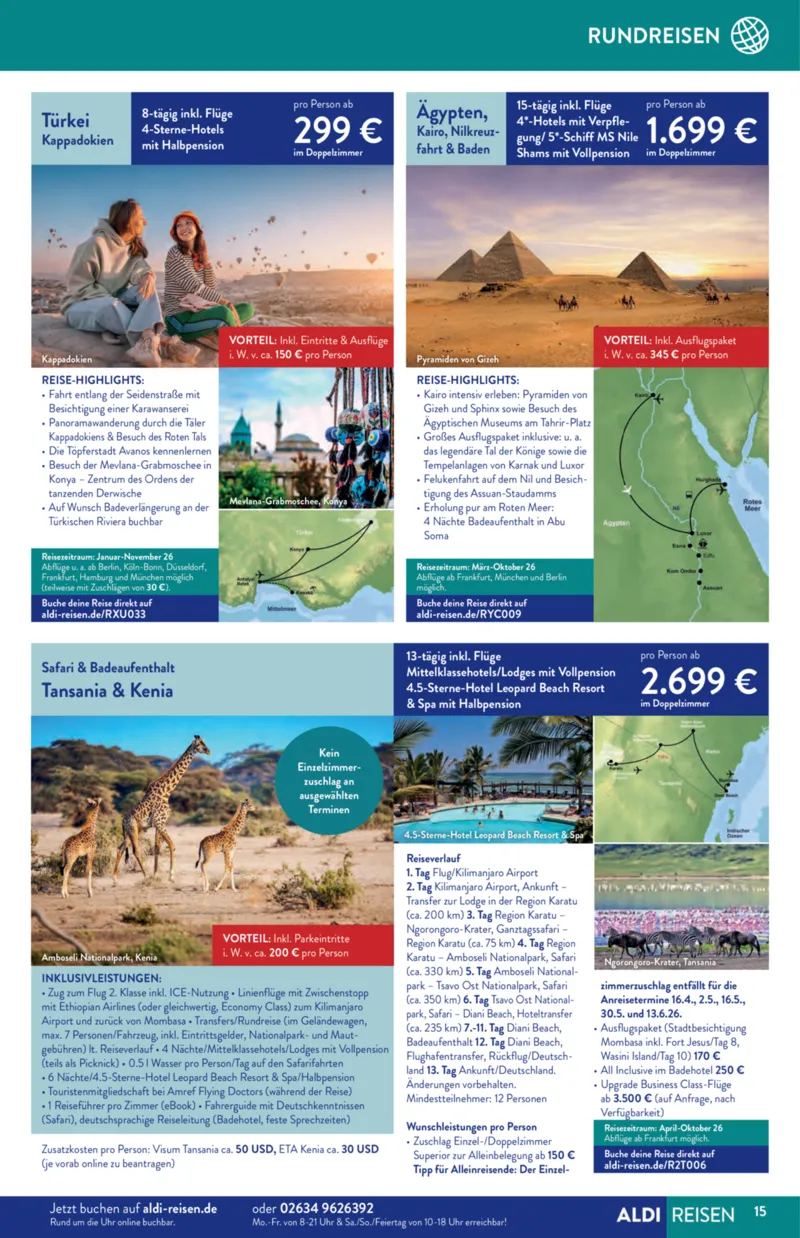 ALDI Reisen Prospekt vom 01.01.2026, Seite 15