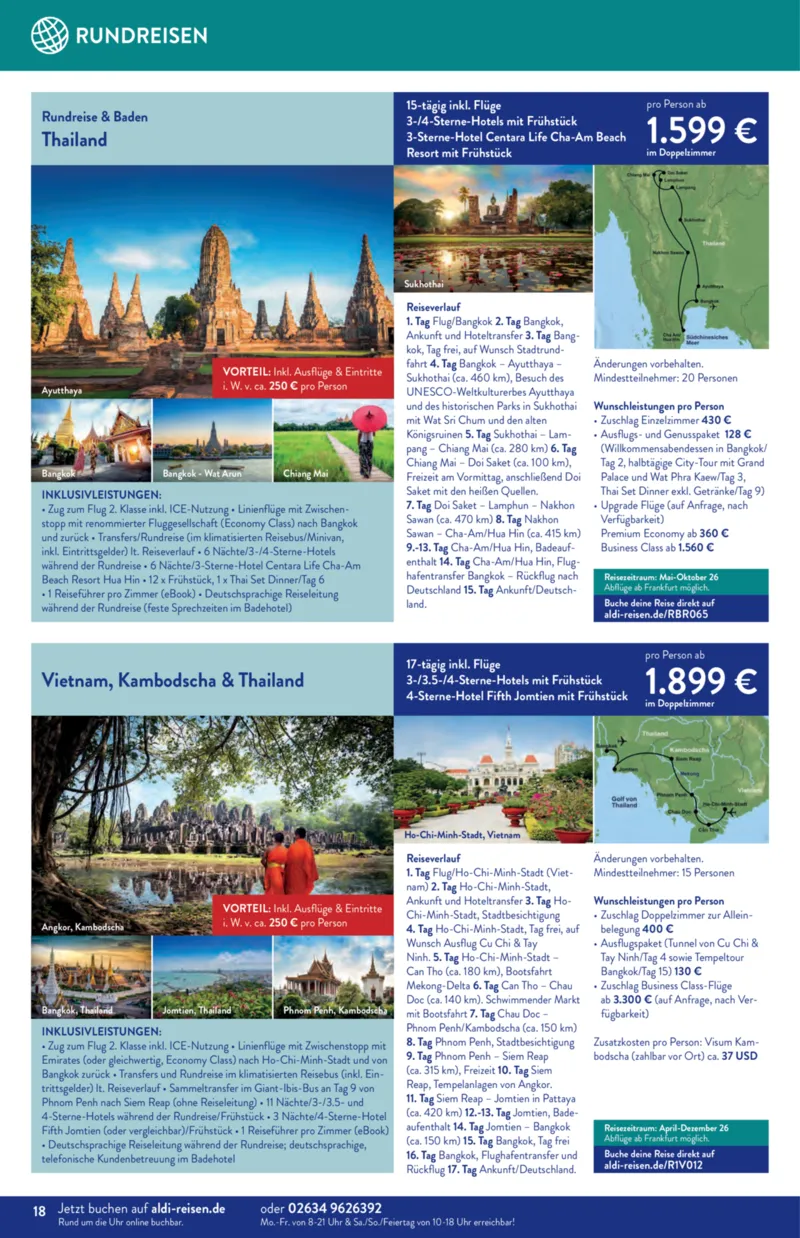 ALDI Reisen Prospekt vom 01.01.2026, Seite 18