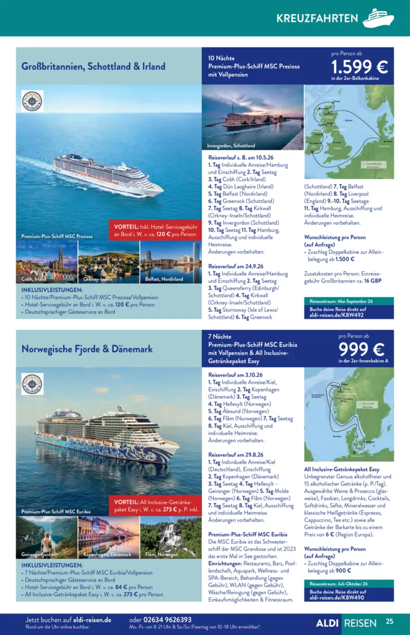 ALDI Reisen Prospekt vom 01.01.2026, Seite 25