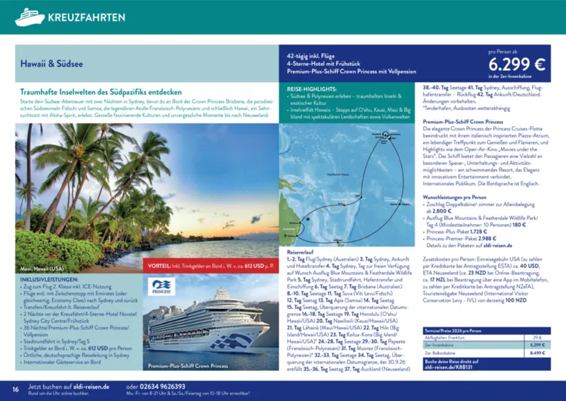 ALDI Reisen Prospekt vom 01.01.2026, Seite 16