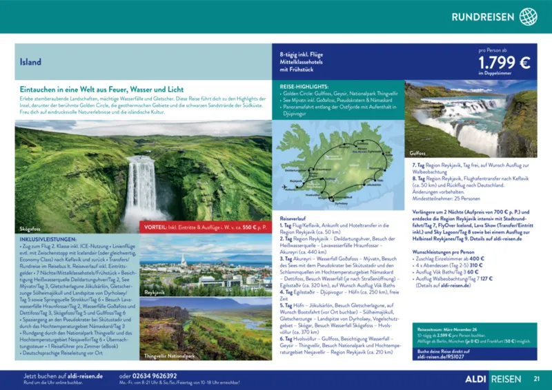 ALDI Reisen Prospekt vom 01.01.2026, Seite 21