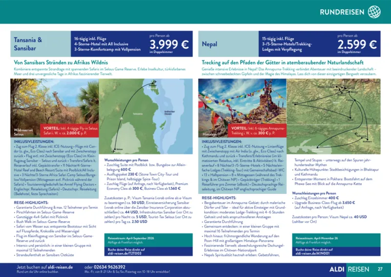 ALDI Reisen Prospekt vom 01.01.2026, Seite 27