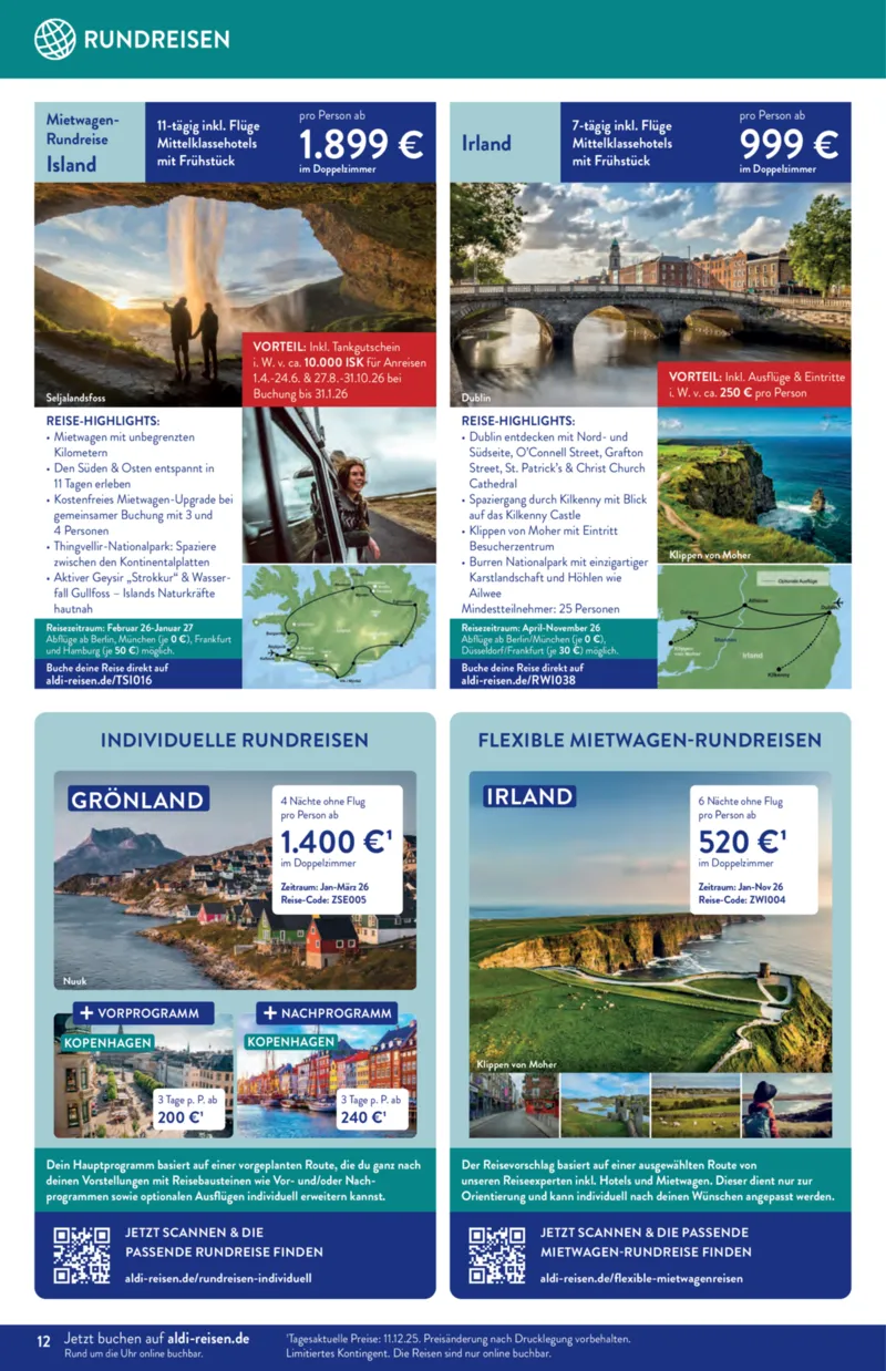 ALDI Reisen Prospekt vom 01.01.2026, Seite 12