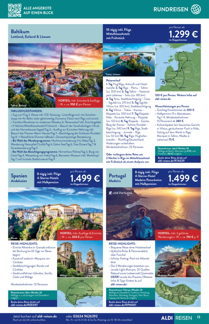 ALDI Reisen Prospekt vom 01.01.2026, Seite 13