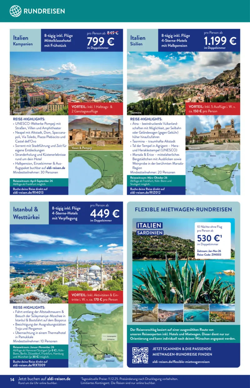 ALDI Reisen Prospekt vom 01.01.2026, Seite 14