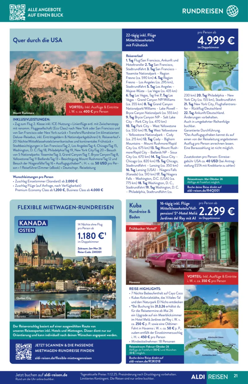 ALDI Reisen Prospekt vom 01.01.2026, Seite 21