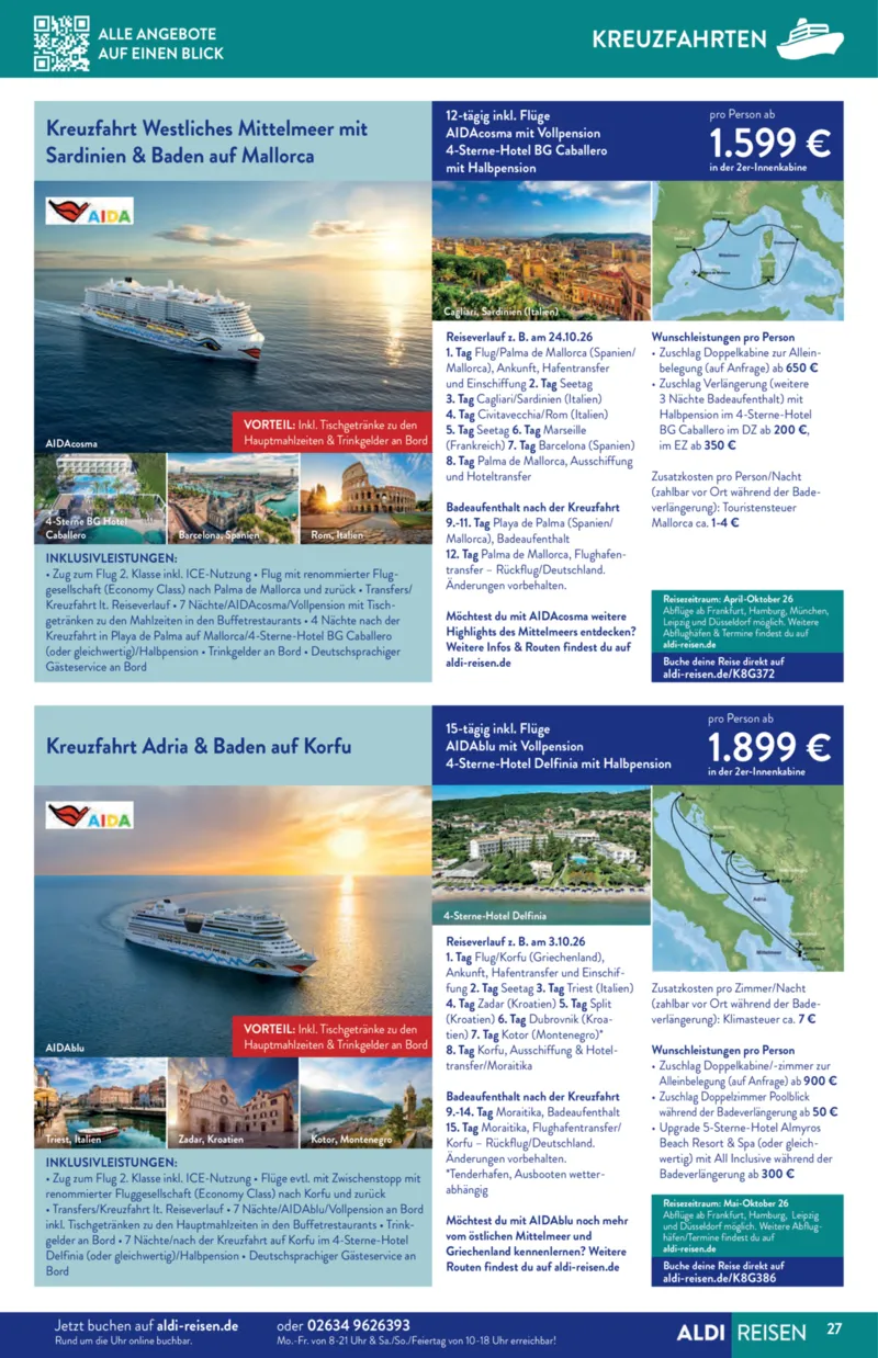 ALDI Reisen Prospekt vom 01.01.2026, Seite 27
