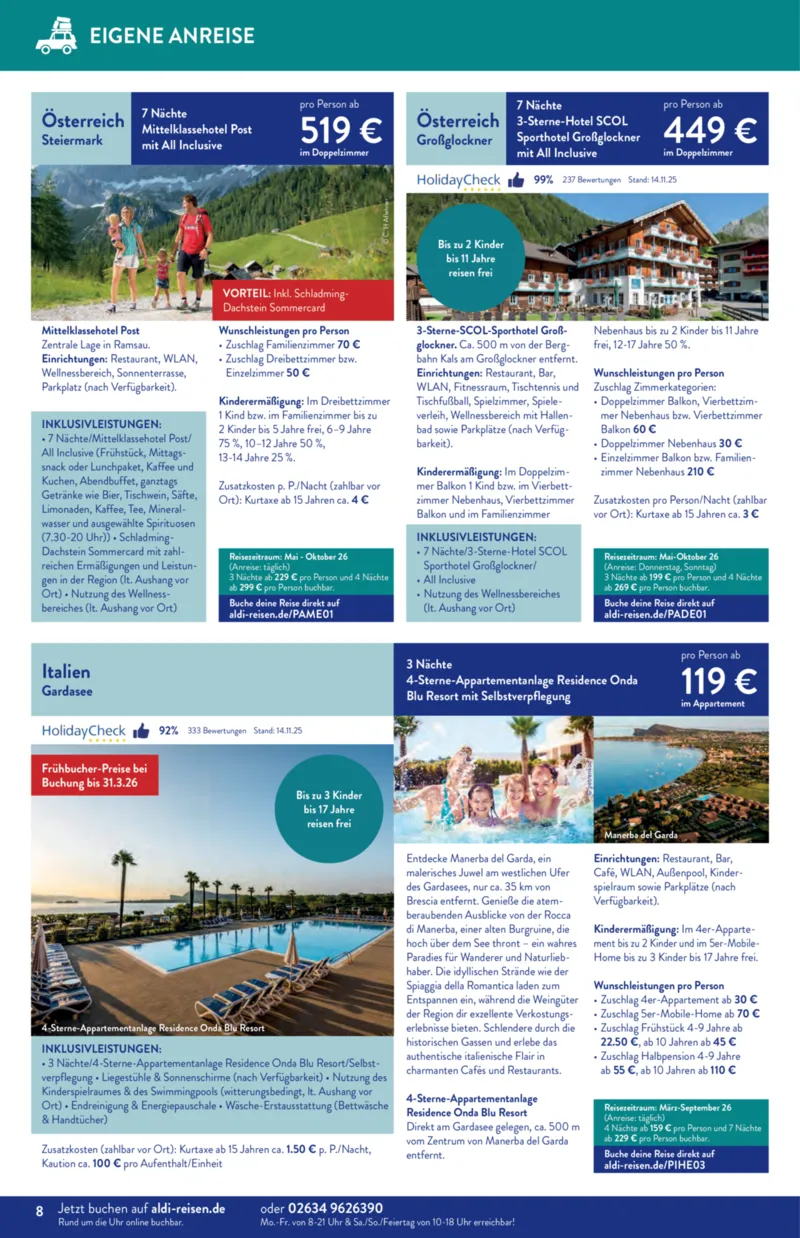 ALDI Reisen Prospekt vom 01.01.2026, Seite 8