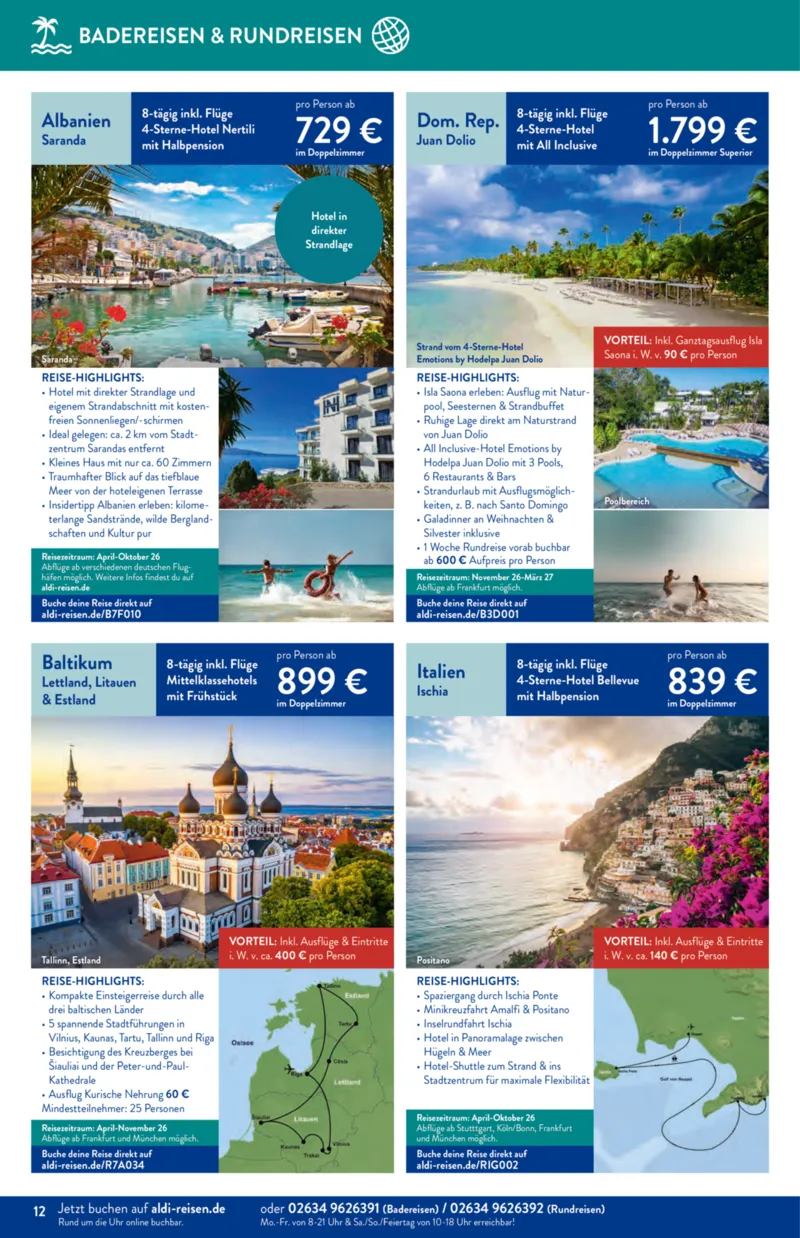 ALDI Reisen Prospekt vom 01.02.2026, Seite 12