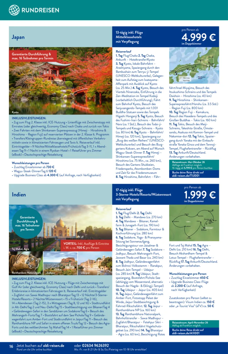 ALDI Reisen Prospekt vom 01.02.2026, Seite 16