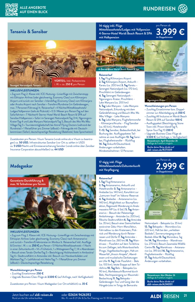 ALDI Reisen Prospekt vom 01.02.2026, Seite 21