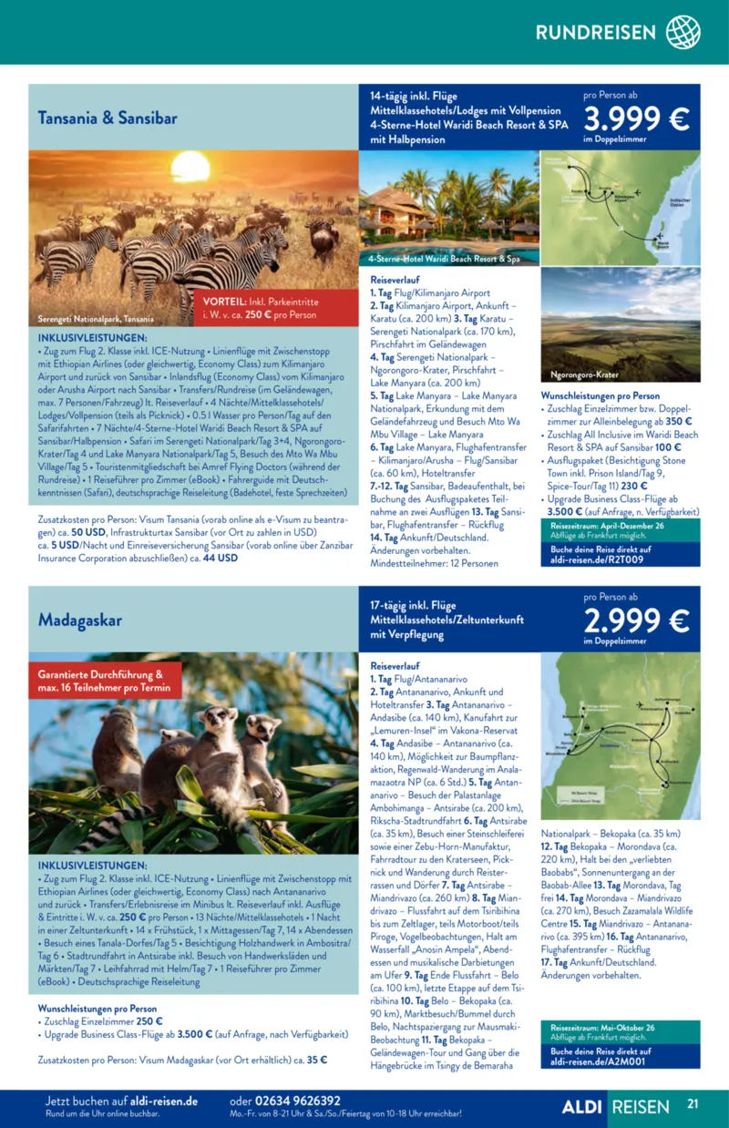 ALDI Reisen Prospekt vom 01.02.2026, Seite 21