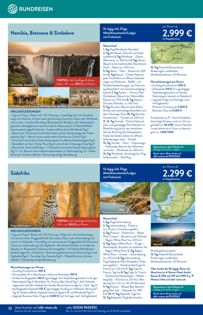 ALDI Reisen Prospekt vom 01.02.2026, Seite 22