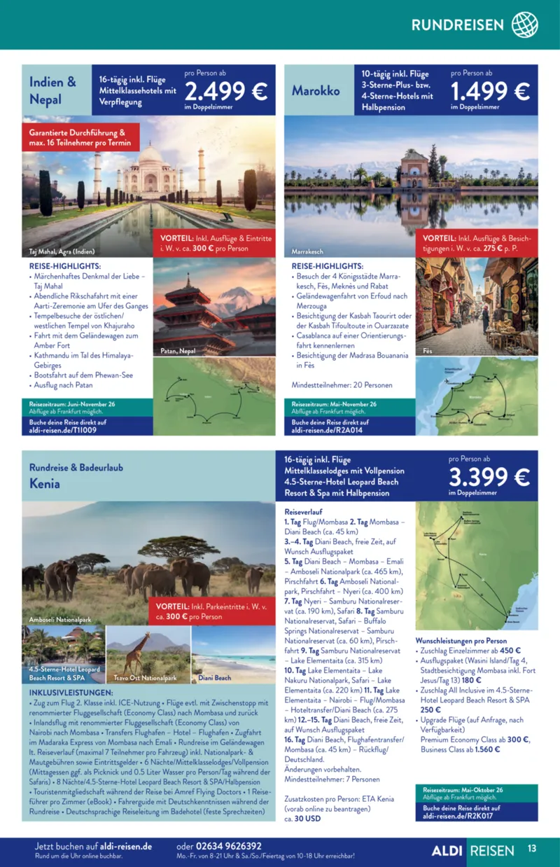 ALDI Reisen Prospekt vom 01.03.2026, Seite 13