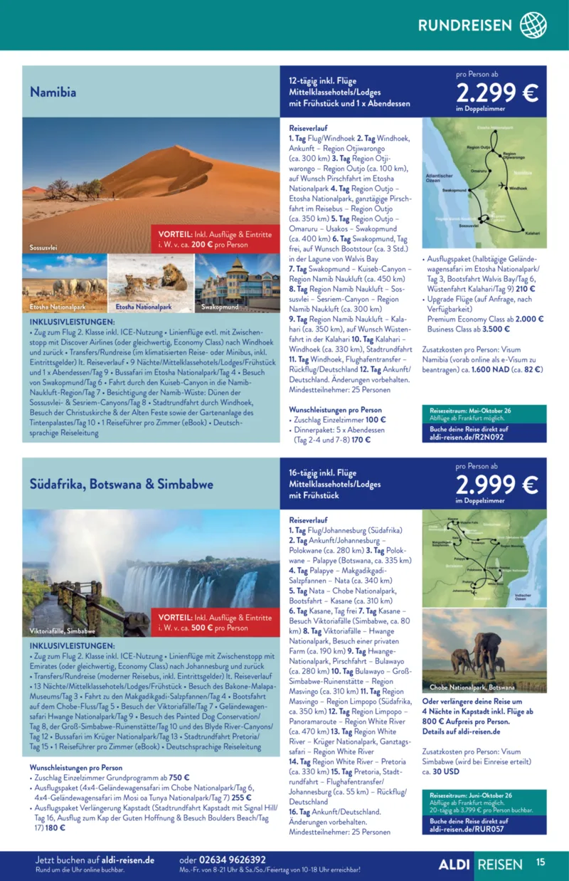 ALDI Reisen Prospekt vom 01.03.2026, Seite 15