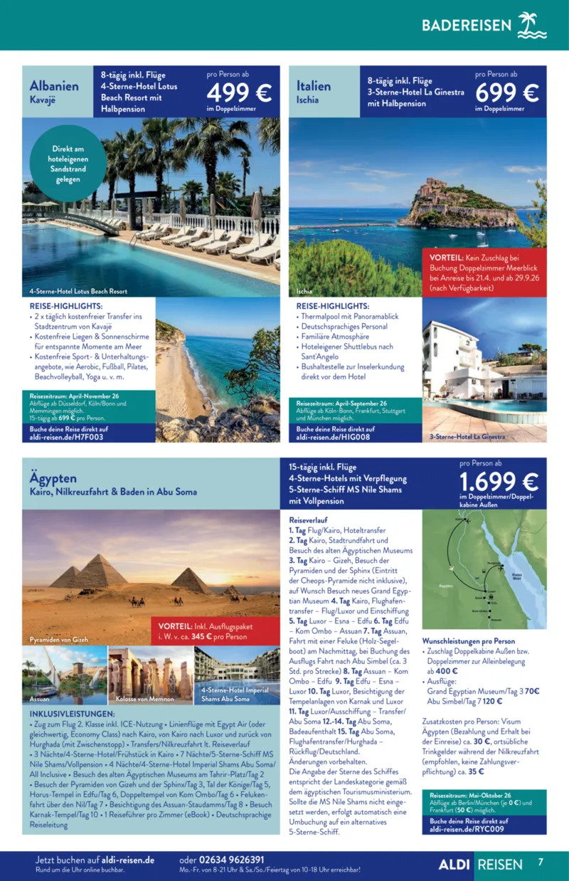 ALDI Reisen Prospekt vom 01.03.2026, Seite 7