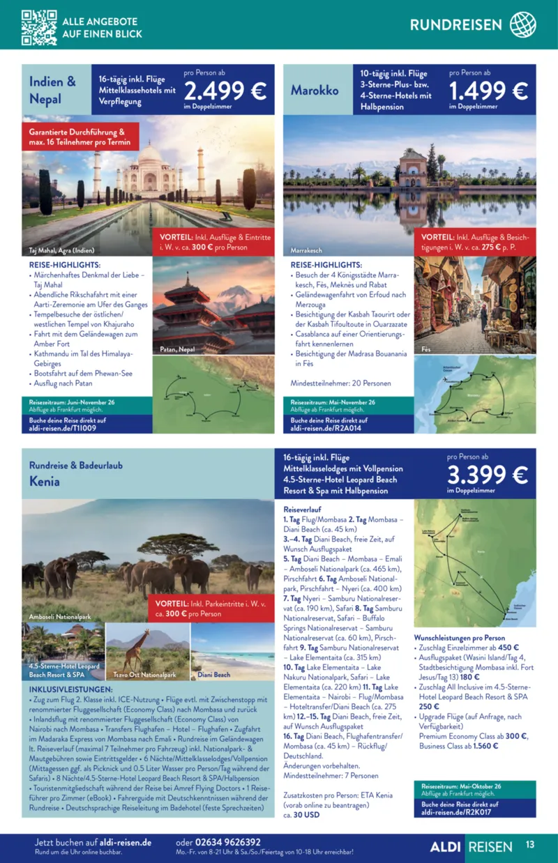 ALDI Reisen Prospekt vom 01.03.2026, Seite 13