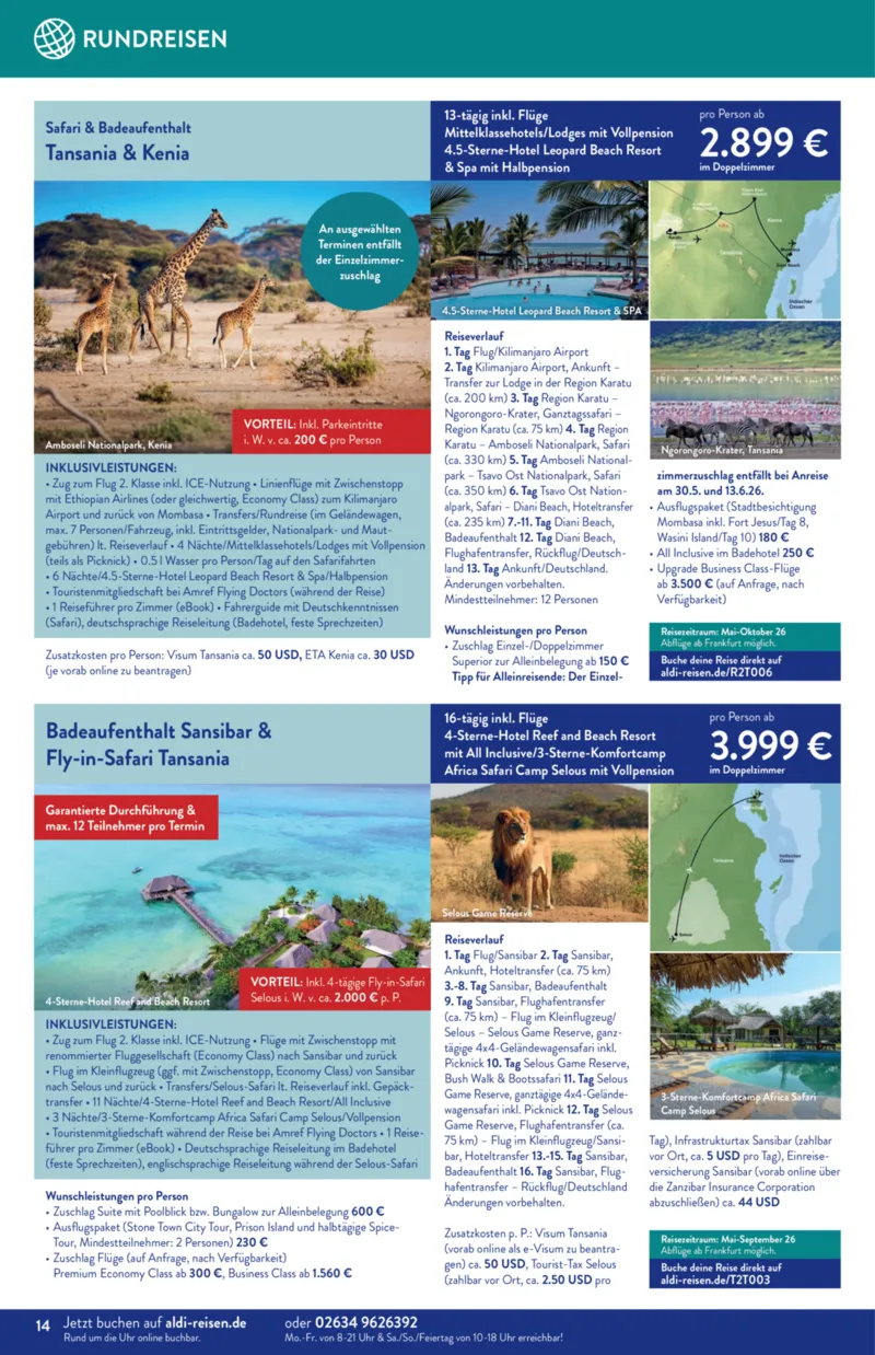 ALDI Reisen Prospekt vom 01.03.2026, Seite 14