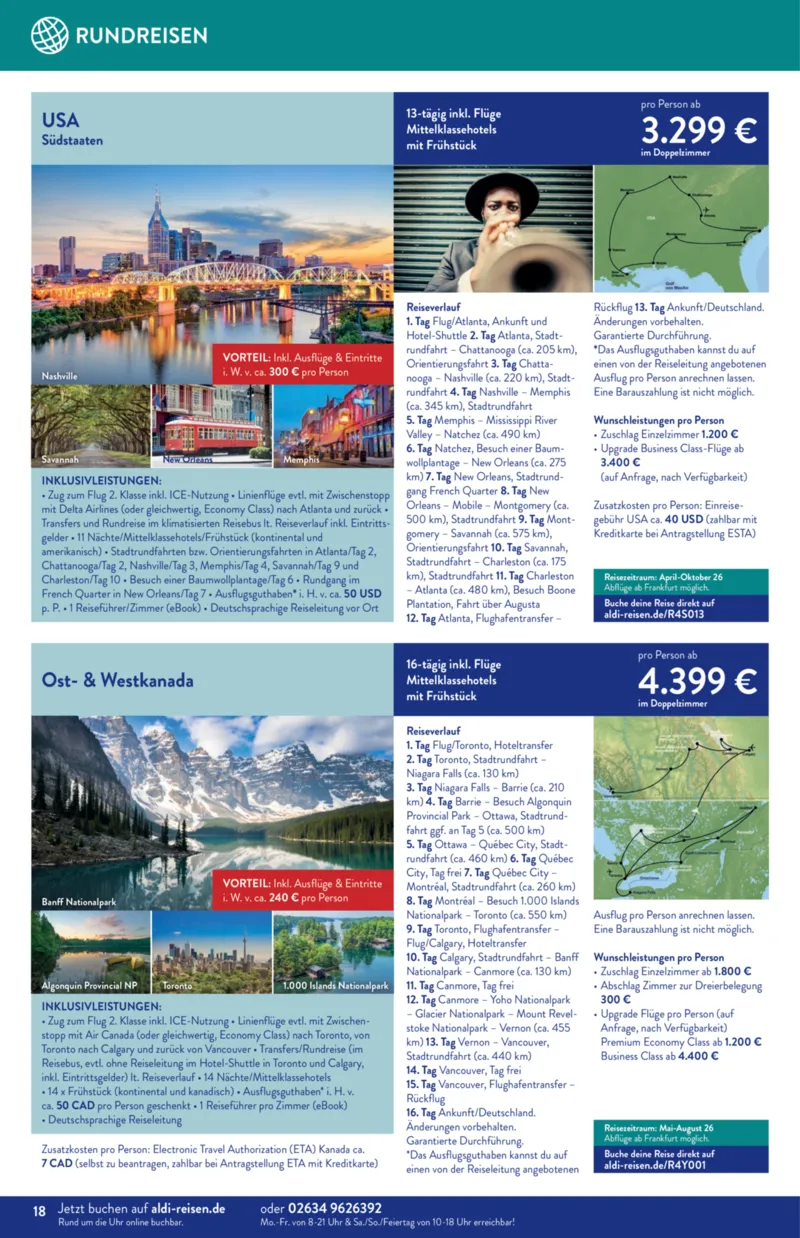 ALDI Reisen Prospekt vom 01.03.2026, Seite 18