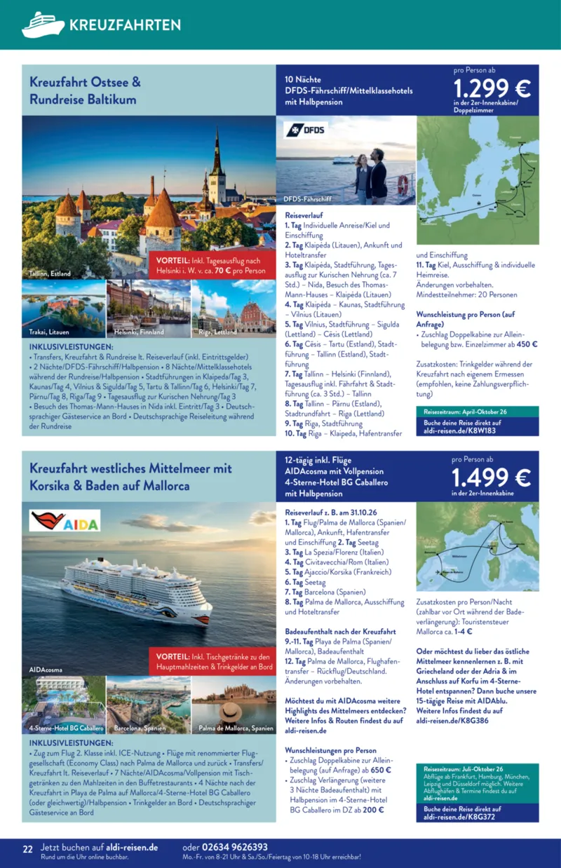 ALDI Reisen Prospekt vom 01.03.2026, Seite 22