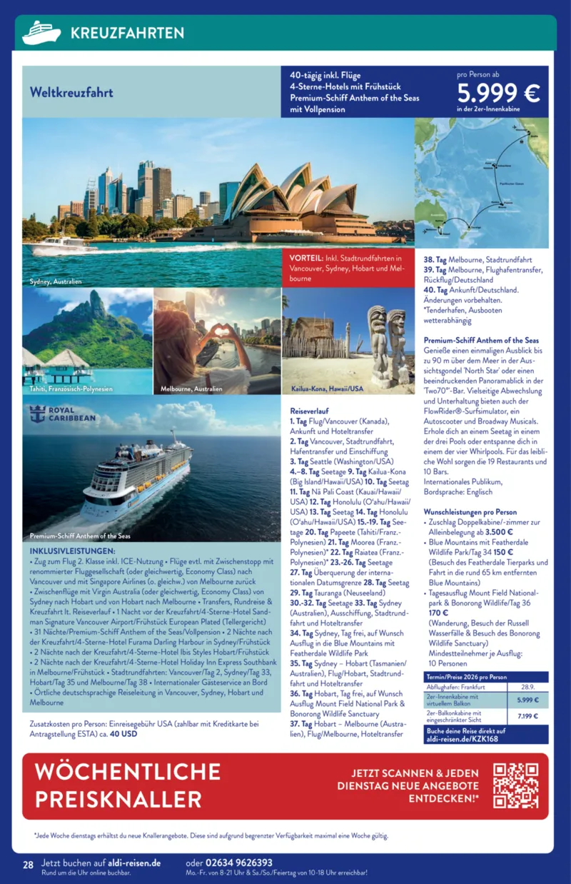 ALDI Reisen Prospekt vom 01.03.2026, Seite 28