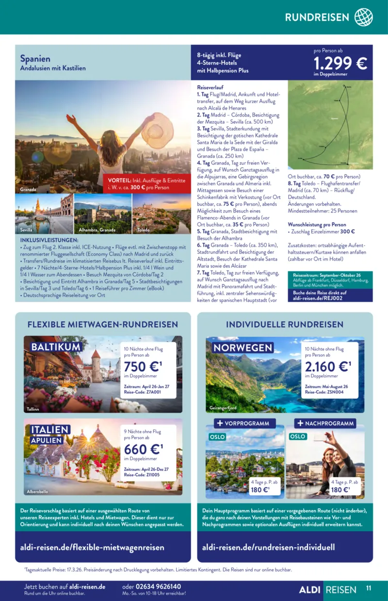 ALDI Reisen Prospekt vom 01.04.2026, Seite 11