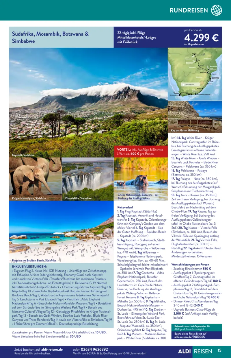 ALDI Reisen Prospekt vom 01.04.2026, Seite 15