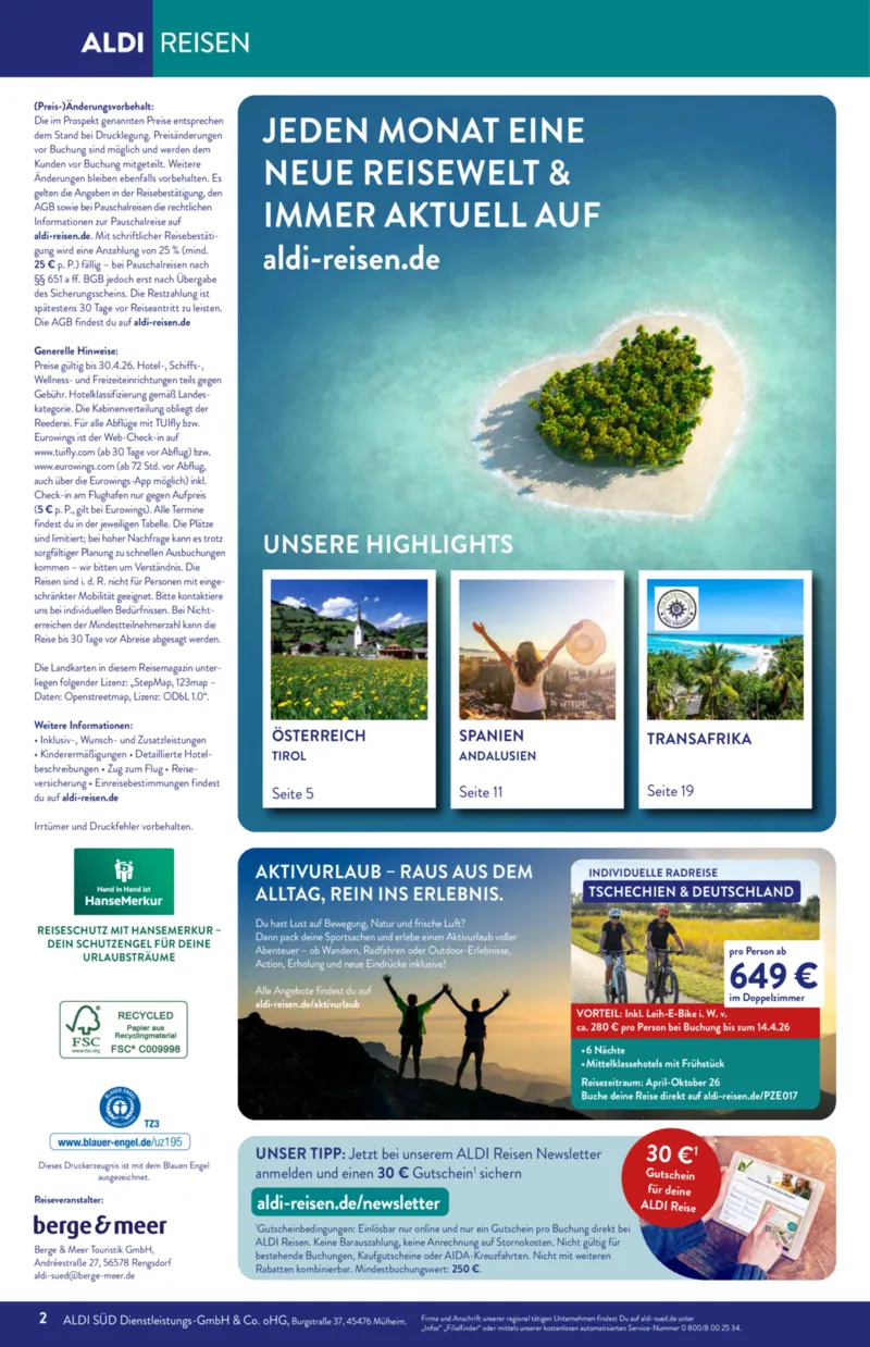ALDI Reisen Prospekt vom 01.04.2026, Seite 2
