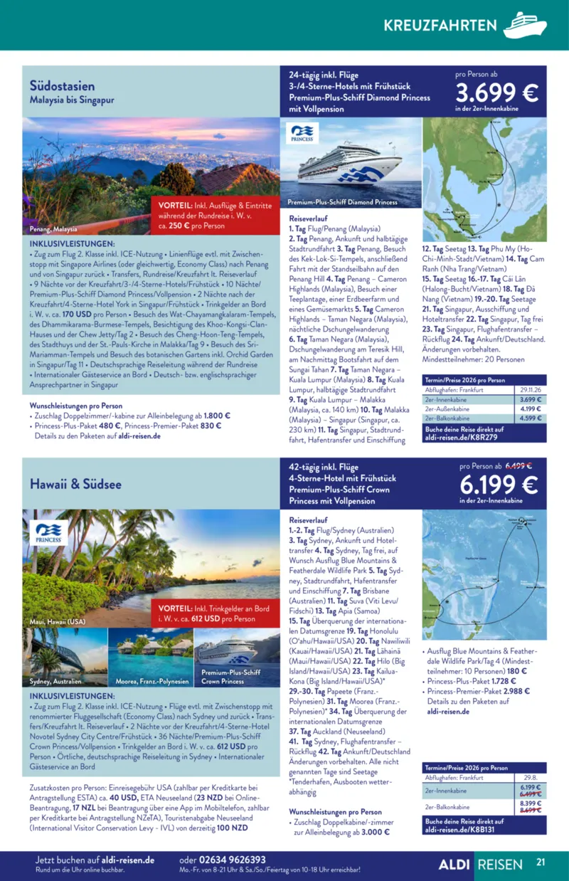 ALDI Reisen Prospekt vom 01.04.2026, Seite 21