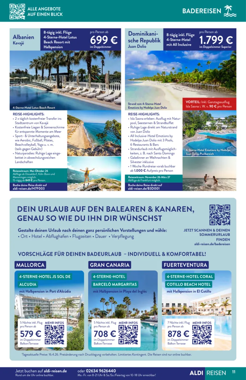 ALDI Reisen Prospekt vom 01.05.2026, Seite 11