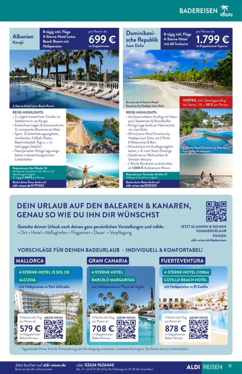 ALDI Reisen Prospekt vom 01.05.2026, Seite 11