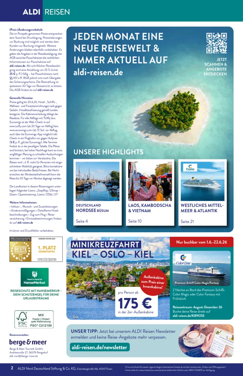 ALDI Reisen Prospekt vom 01.06.2026, Seite 2