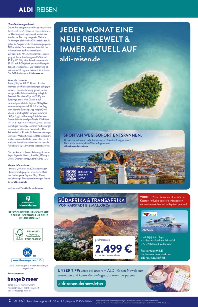 ALDI Reisen Prospekt vom 01.07.2026, Seite 2
