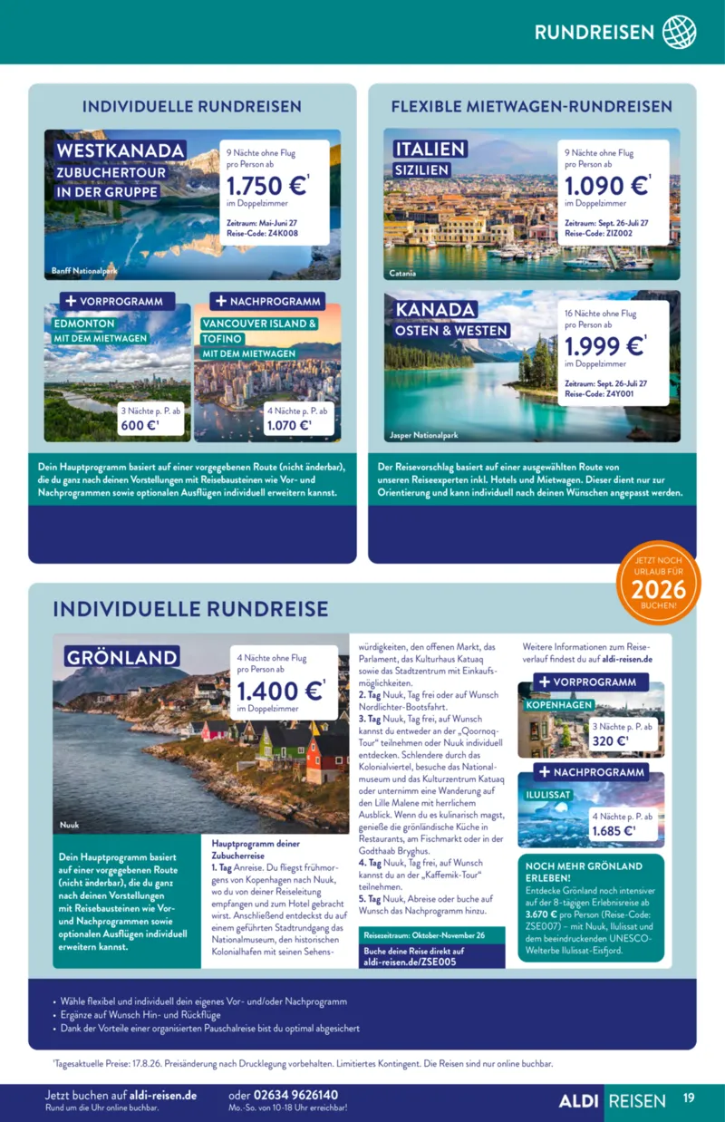 ALDI Reisen Prospekt vom 01.09.2026, Seite 19