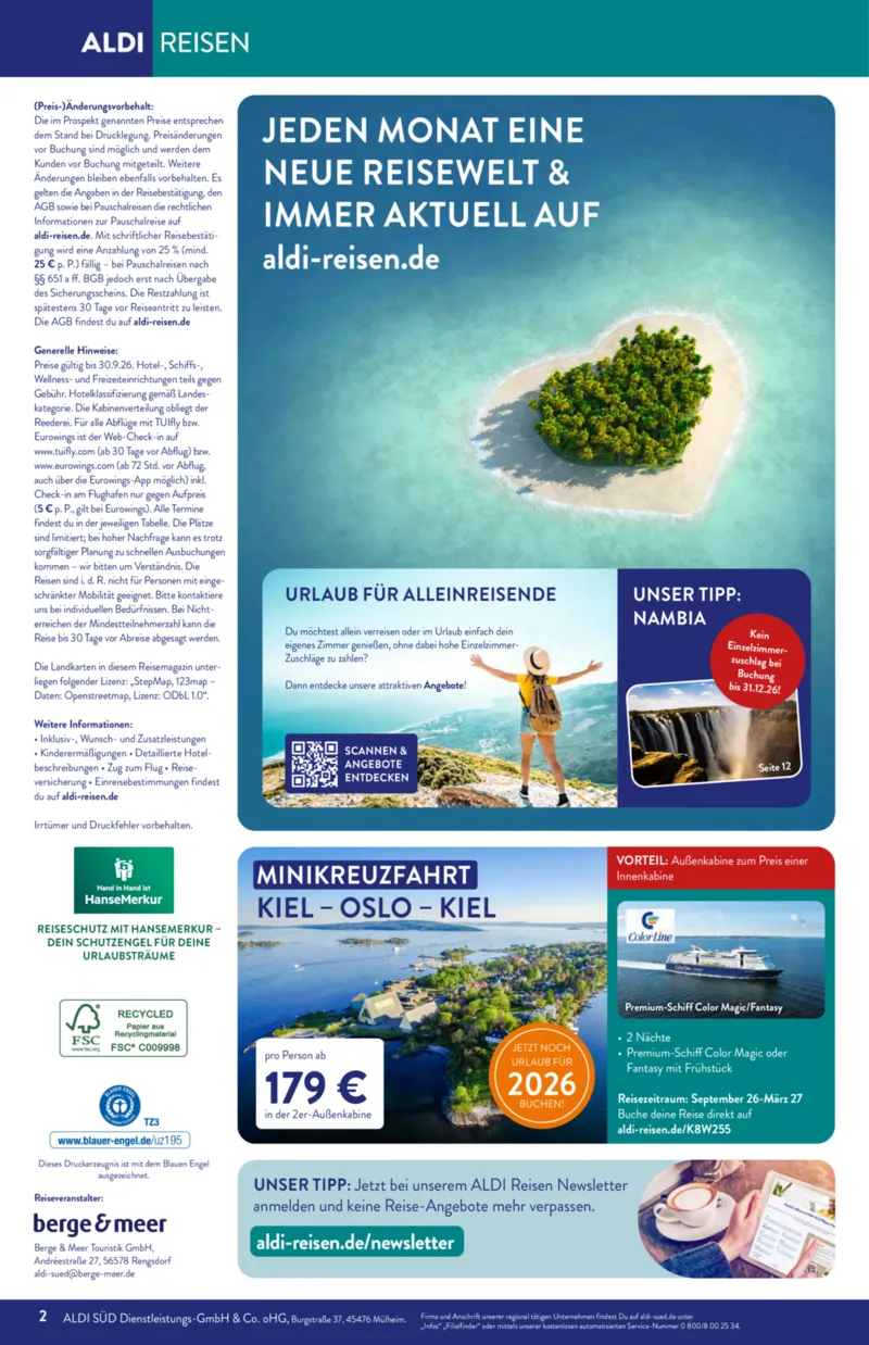ALDI Reisen Prospekt vom 01.09.2026, Seite 2